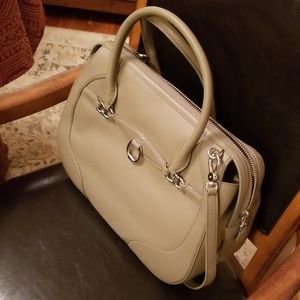 🆕️Ralph Lauren large leather satchel,grey /silver Nwot